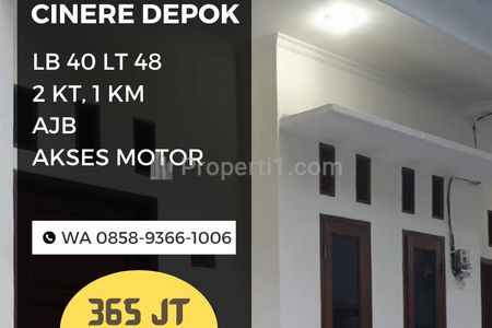 Jual Rumah Depok Cinere Minimalis Masih Baru Dekat ke Ciganjur