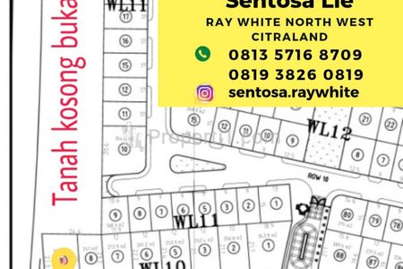 Dijual Tanah Raya Woodland Citraland Surabaya Barat - Nol Jalan RAYA KEMBAR Cocok buat Segala Usaha - MURAH Rp 15 jt/m2 Nego - SHM - Bisa KPT Bank