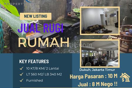 Jual Rumah di Bambu Apus Jaktim, Old Vintage Luxury Style Full Marmer + Jati, Turun Harga dari 10 M ke 9 M