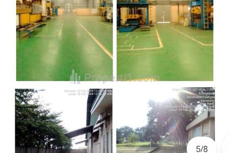 Jual Murah Gudang Luas Tanah 1.2 Hektar, Luas Bangunan  4700 m2, di Kawasan Industri Surya Cipta, Karawang, Jawa Barat