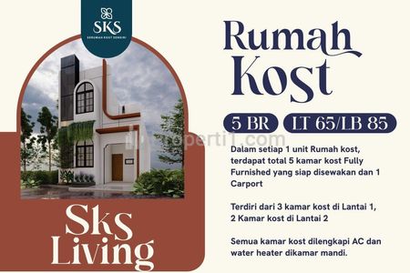 Jual Rumah Kost 5 Kamar Tidur Full Furnished Hanya 7 Menit ke Kampus IPB Bogor