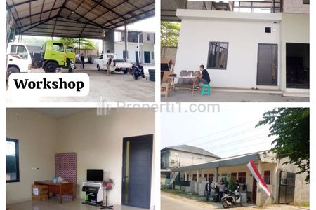 Jual Cepat Lahan 1.800 m2 dan Workshop + BONUS Kontrakan 6 Pintu di Cakung Jakarta Timur Dekat Akses Tol, Gerbang Tol Pulogebang & Cakung Barat