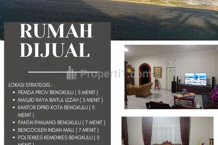 Jual Rumah Murah di Daerah Bengkulu, Rumah Strategis di Pinggir Jalan Utama Provinsi
