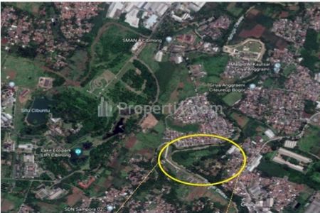 Jual Murah Tanah Kosong SHM 5.3 Hektar, Akses Exit Tol Citeureup 1.6 km, Jalan Raya Lanbau, Desa Sanja, Citeureup, Kabupaten Bogor