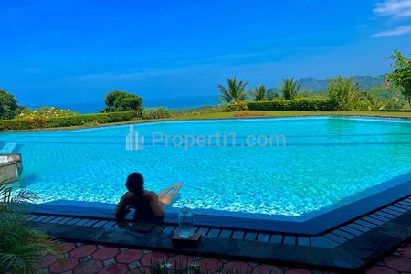 Jual Villa Kebun View Gunung dan Lautan ada 15 Hektar di Pelabuhanratu, Sukabumi