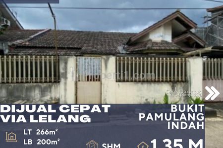 Dijual Cepat Rumah Via Lelang di Bukit Pamulang Indah, Tangerang Selatan