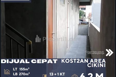 Dijual Rumah Kostan Full Terisi 3 Lantai di Daerah Cikini Jakarta Pusat