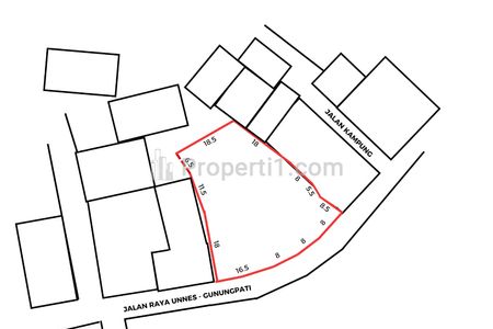 Dijual Murah Tanah Siap Bangun Puntan Gunungpati Dekat Kampus Unnes Fatimah Zahra, Semarang