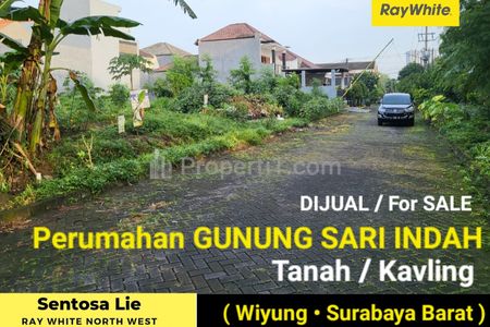 Dijual Tanah Kavling Perumahan 242 m² di Gunung Sari Indah Wiyung Surabaya Barat Dekat Akses TOL, Pakuwon Mall, PTC, Supermall