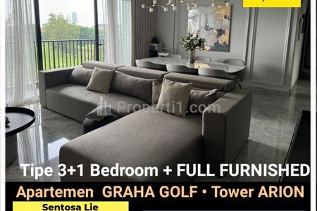 MURAH Dijual Apartemen Graha Golf - Graha Famili TOWER Arion Tipe 3 +1 Kamar Tidur BONUS FULL FURNISHED Best view GOLF