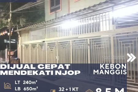 Jual Rumah Kost2an 3 Lantai Lokasi Strategis di Matraman Jakarta Timur