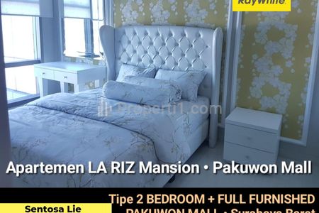 Dijual Apartemen La Riz Mansion Pakuwon Mall Tipe 2 Kamar Tidur Full Furnished - Lantai 5 - Special PRIVATE LIFT Akses