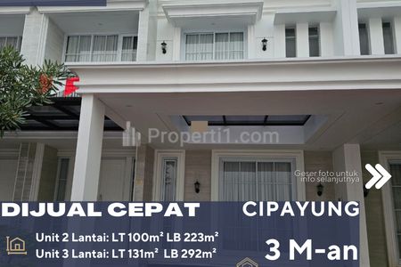 Dijual Rumah Townhouse Lokasi Sangat Strategis di Cipayung Jakarta Timur