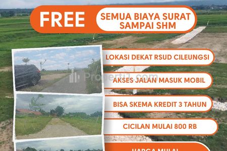 Dipasarkan Tanah Kavling SHM Dekat RSUD Cileungsi Bogor