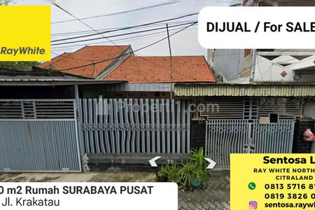 Dijual Rumah 210 m2 di Jalan Krakatau Surabaya Pusat - Petemon Dekat Tidar, Tunjungan Plaza, Blauran, Bubutan