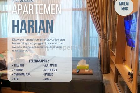 Disewakan Apartemen Harian di Treepark City Cikokol - Studio Furnished