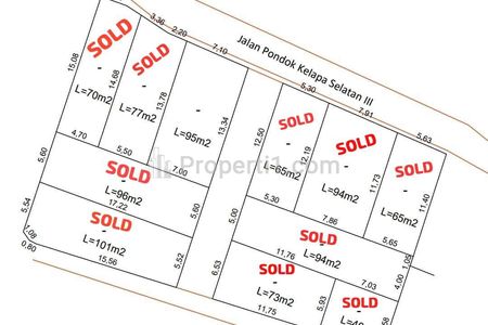 Dijual Tanah Luas 95m2 di Pondok Kelapa Jakarta Timur