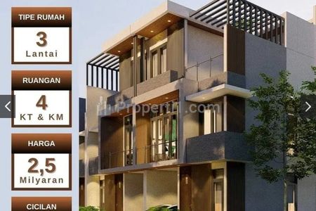 Jual Rumah Baru dalam Cluster di Meruya, Joglo, Jakarta Barat, Dekat Puri Indah, Tol, RS