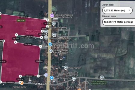 Jual Tanah SHM 13 Hektar di Raya Pantura, Krangkeng, Indramayu, Jawa Barat