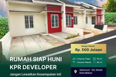 Dijual Rumah Ready dalam Minicluster Jatimurni di Bekasi Dekat Raya Hankam