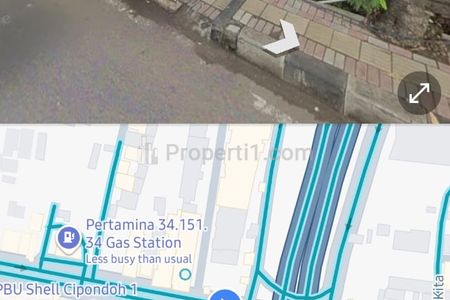 Jual Tanah SHM Huk Luas 1000 m2, Gratis Gudang di Raya Cipondoh, Dekat Pintu Tol, Tangerang, Banten