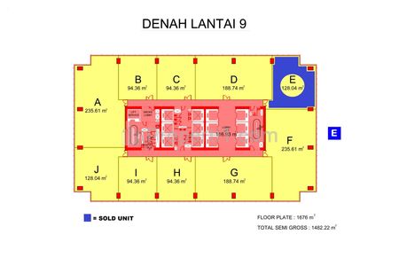 Jual Ruang Kantor Menara Pertiwi Lantai 9, Kondisi Bare, Luas 1354 m2, Mega Kuningan, Dekat World Capital, Sopo Del, Setiabudi, Jakarta Selatan