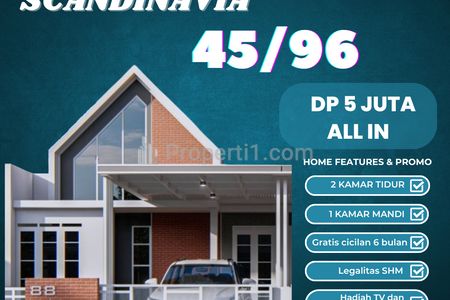 Dipasarkan Rumah Scandinavia 45/96 di Cileunyi Bandung, Promo Special di Bulan Suci DP 5 Juta All In