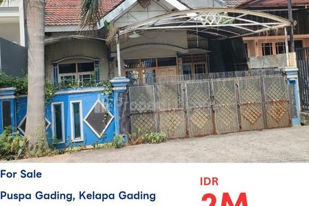 Dijual Rumah Lelang MURAH di Puspa Gading, Kelapa Gading, Jakarta Utara
