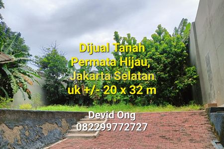 Dijual Tanah 637m2 di Permata Hijau Jakarta Selatan
