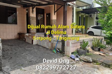 Dijual Rumah Alam Sutera Murah Jalan Delima, Serpong Tangerang Selatan