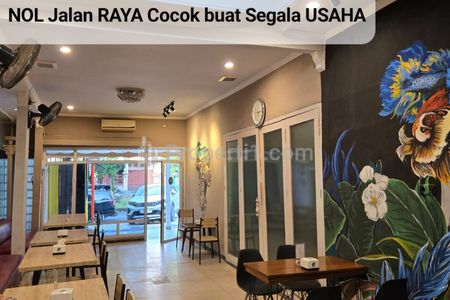 Disewakan Rumah Usaha Raya Darmo Baru Barat - Surabaya - Nol Jalan Raya Cocok Buat Segala Usaha
