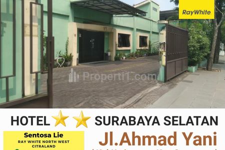 Dijual Hotel Surabaya Selatan di Jalan Ahmad Yani - Nol Jalan Raya Kembar Komersial Area Dekat Maspion Square, Jatim Expo, Royal Park