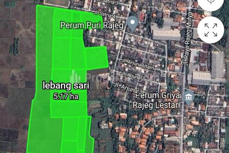 Jual Tanah 5,1 Hektar Murah untuk Rumah Subsidi di Jalan Lembang Sari, Tanjakan, Rajeg, Tangerang