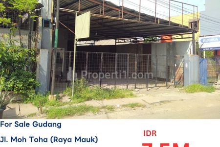 Dijual Gudang MURAH Lelang di Jl. Moh Toha, Tangerang