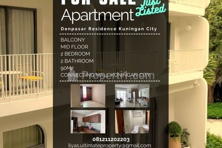 For Sale Denpasar Residence 2 Bedrooms Fully Furnished Apartment Jakarta Selatan Kuningan City