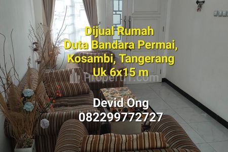 Dijual Rumah MURAH Duta Bandara Permai, Tangerang