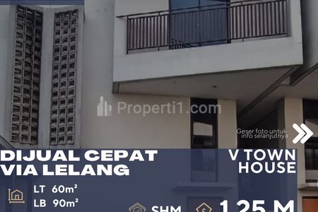 DIJUAL CEPAT RUMAH VIA LELANG di V Town House Ciputat Tangerang Selatan