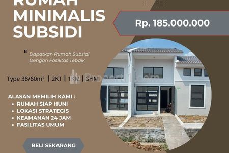 Dijual Rumah Subsidi KPR Syariah Termurah dan Lokasi Terjangkau di Cisoka, Tangerang