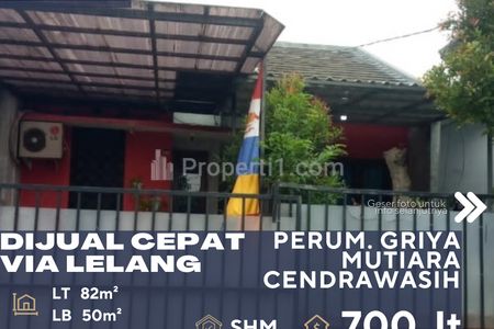 Dijual Rumah Via Lelang di Perum. Griya Mutiara Cendrawasih Ciputat Tangerang Selatan
