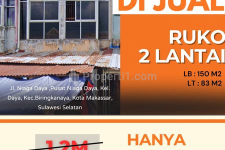 Dijual Ruko Strategis Pusat Niaga di Biringkanaya, Makassar