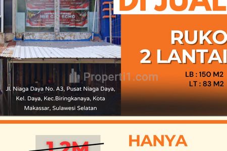 Dijual Ruko Strategis di Pusat Niaga di Biringkanaya, Kota Makassar, Sulawesi Selatan