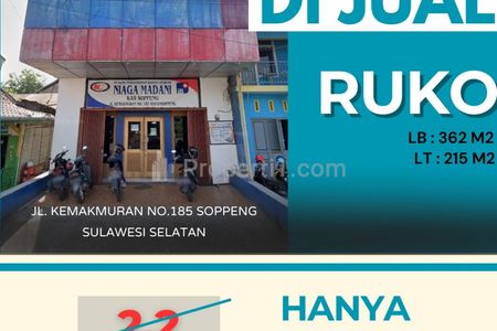 Dijual Ruko Strategis di Lalabata, Kabupaten Soppeng