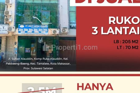 Dijual Ruko Strategis 3 Lantai di Tamalate, Makassar, Sulawesi Selatan