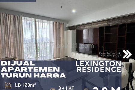 Jual Apartemen Lexington Residence 3BR Full Furnish Turun Harga di Bintaro Jakarta Selatan