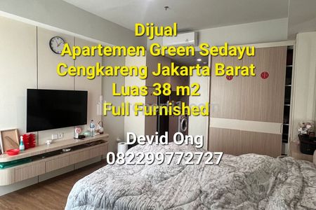 Dijual Apartemen Green Sedayu Luas 38 m2 Semi Furnished Tipe Studio