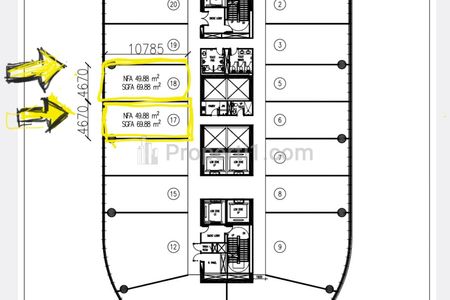 Jual 2 Unit Sejajar Office Space Ciputra World Jalan Mayjen Sungkono - Lantai 16 - Surabaya