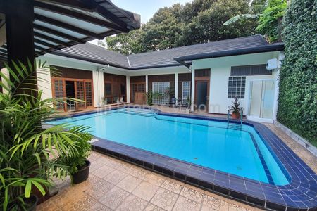 House for Rent with Big Pool and Garden in Cipete, South Jakarta