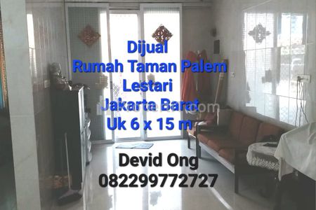 Dijual Rumah Taman Palem Lestari uk 6x15 m di Jakarta Barat