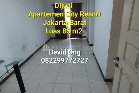 Dijual Apartemen City Resort Luas 85 m2 di Jakarta Barat - 2+1 BR Kosongan