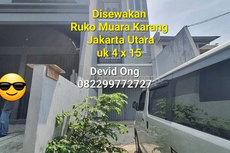 Disewakan Ruko Muara Karang 3,5 lantai di Jakarta Utara